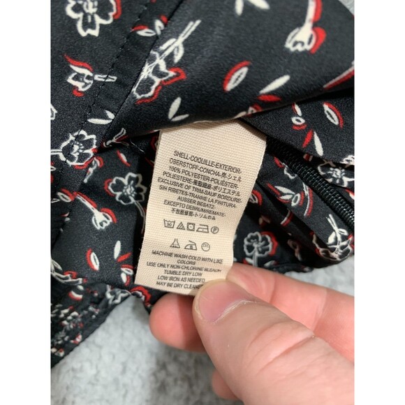 NWT FREE PEOPLE Merile Flutter Detail Ditzy Floral Smock Back Top Black Large - Picture 5 of 12